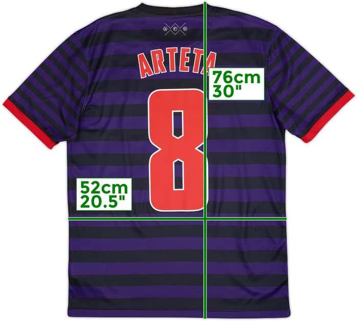 2012-13 Arsenal Away Shirt Arteta #8 - 9/10 - (M)
