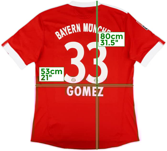 2009-10 Bayern Munich Home Shirt Gomez #33 - 8/10 - (L)