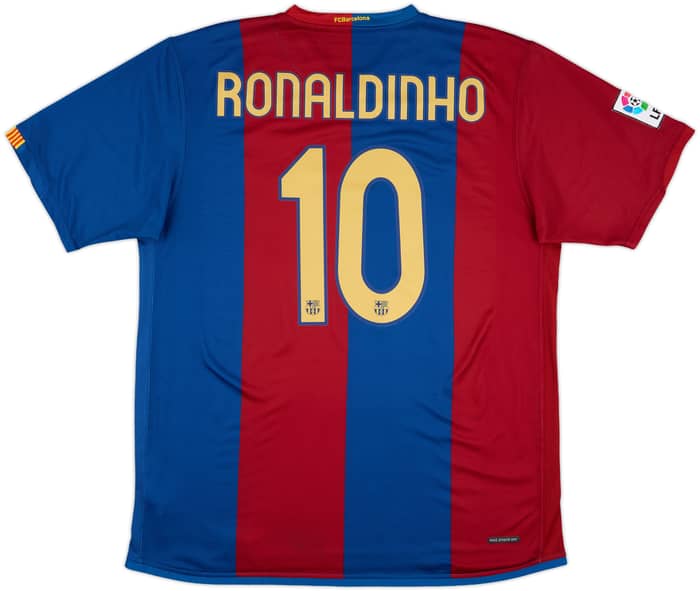 2006-07 Barcelona Home Shirt Ronaldinho #10 - 8/10 - (XL)