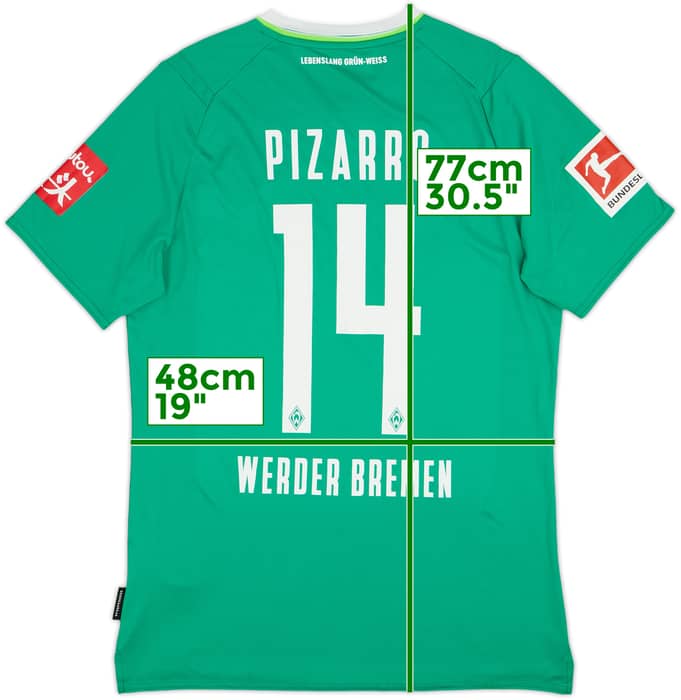 2019-20 Werder Bremen Home Shirt Pizarro #14 - 10/10 - (M)