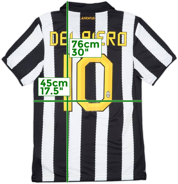 2011-12 Juventus Home Shirt Del Piero #10 - 8/10 - (S)