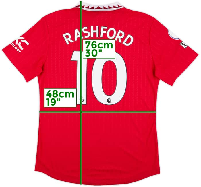 2022-23 Manchester United Authentic Home Shirt Rashford #10 - 10/10 - (XL)