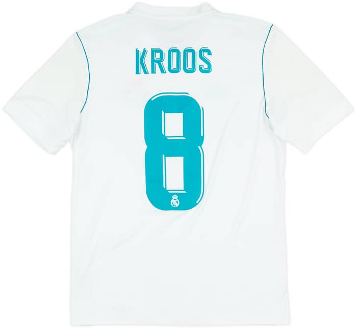 2017-18 Real Madrid Home Shirt Kroos #8 - 9/10 - (XL.Boys)