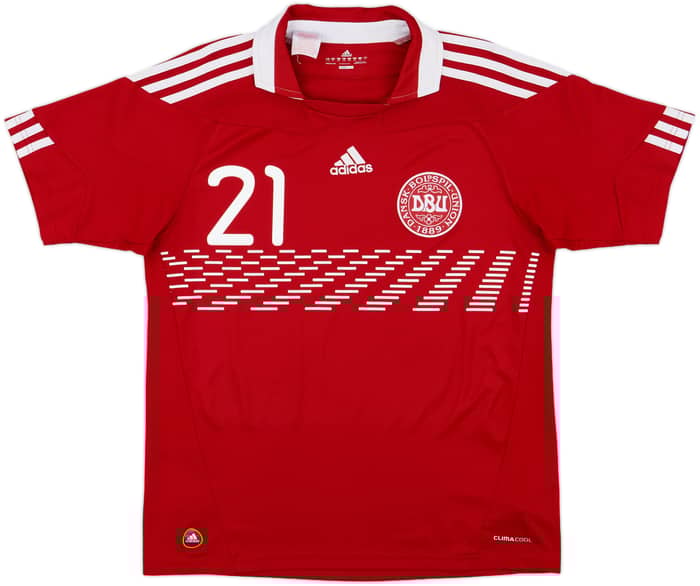 2010-11 Denmark Home Shirt Eriksen #21 - 8/10 - (XL.Boys)