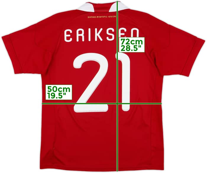 2010-11 Denmark Home Shirt Eriksen #21 - 8/10 - (XL.Boys)