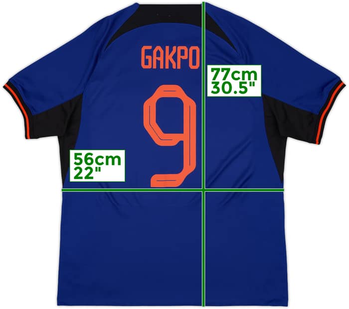 2022-23 Netherlands Away Shirt Gakpo #9 - 9/10 - (L)