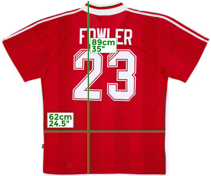 1995-96 Liverpool Home Shirt Fowler #23 - 8/10 - (XXL)