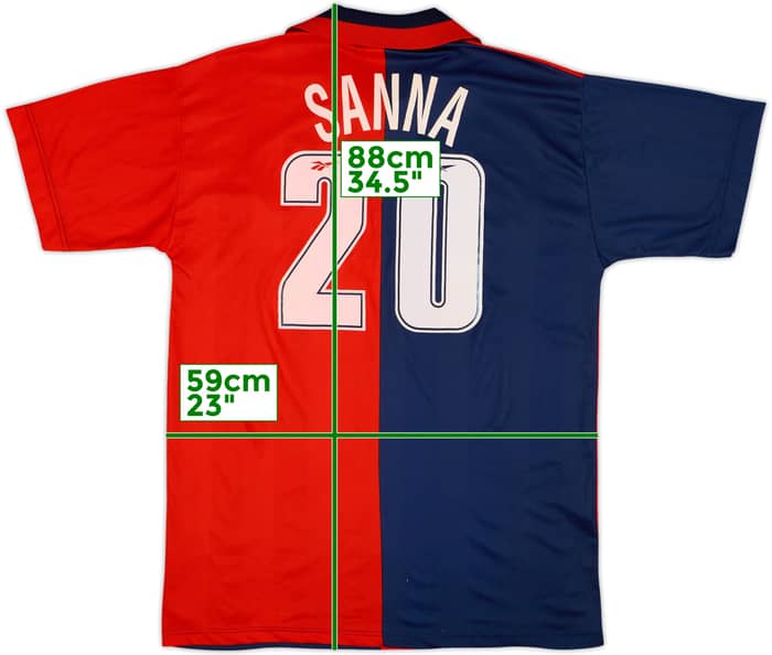 1996-98 Cagliari Home Shirt Sanna #20 - 8/10 - (L)