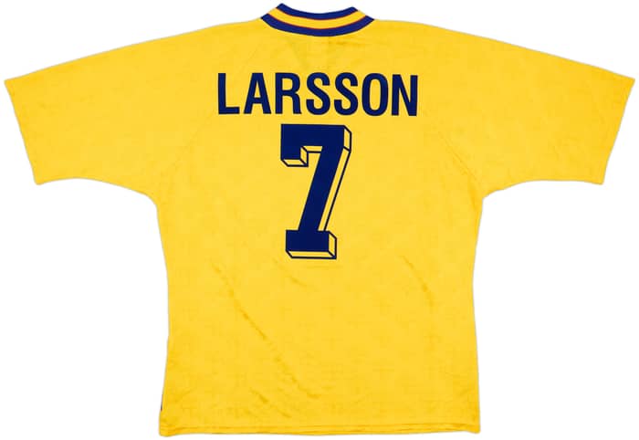 1994-96 Sweden Home Shirt Larsson #7 - 8/10 - (XL)