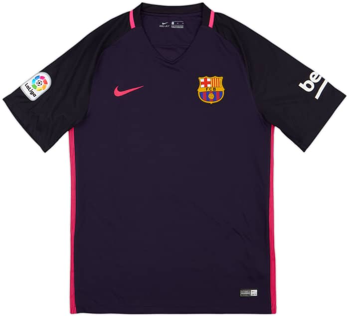 2016-17 Barcelona Away Shirt Suarez #9 - 9/10 - (M)