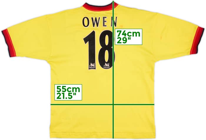 1997-99 Liverpool Away Shirt Owen #18 - 7/10 - (L)