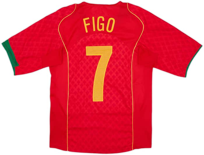 2004-06 Portugal Home Shirt Figo #7 - 8/10 - (S)