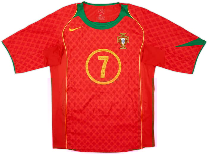 2004-06 Portugal Home Shirt Figo #7 - 8/10 - (S)