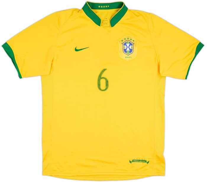 2006-08 Brazil Home Shirt R. Carlos #6 - 7/10 - (M)