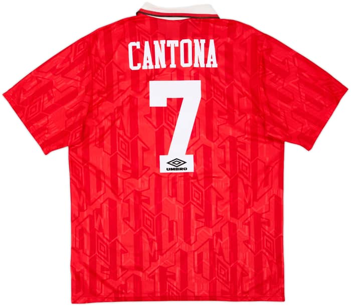 1992-94 Manchester United Home Shirt Cantona #7 - 8/10 - (XL)