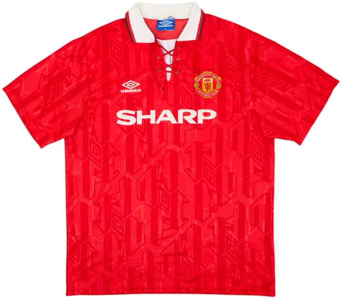 1992-94 Manchester United Home Shirt Cantona #7 - 8/10 - (XL)