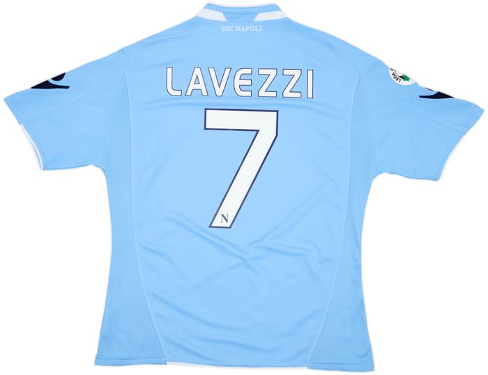 2009-10 Napoli Home Shirt Lavezzi #7 - 9/10 - (M)
