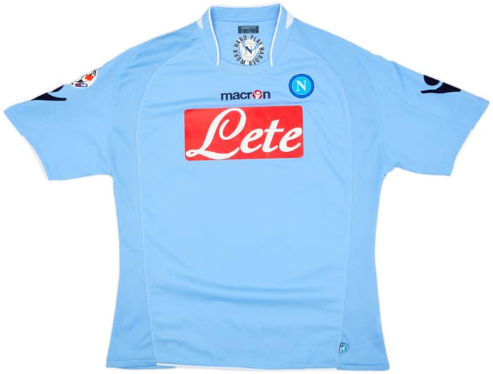 2009-10 Napoli Home Shirt Lavezzi #7 - 9/10 - (M)