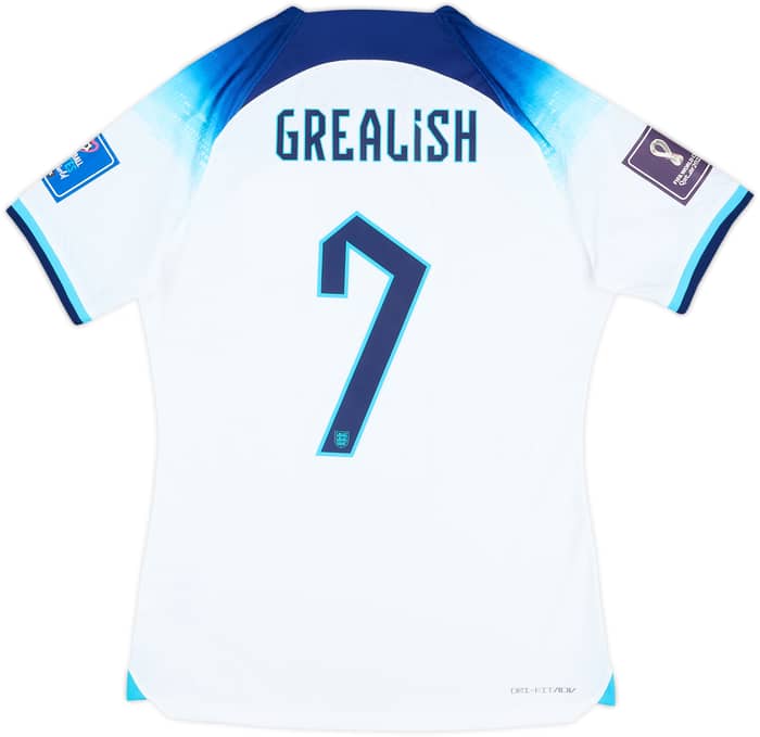2022-23 England Player Issue World Cup Home Shirt Grealish #7 - 8/10 - (M)