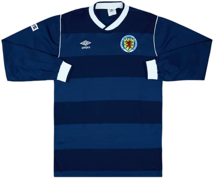 1986 Scotland U-18 Match Issue Home L/S Shirt #8 (Callaghan)