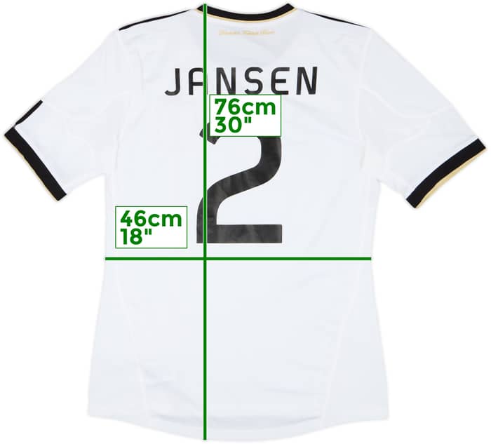 2010-11 Germany Home Shirt Jansen #2 - 8/10 - (M)