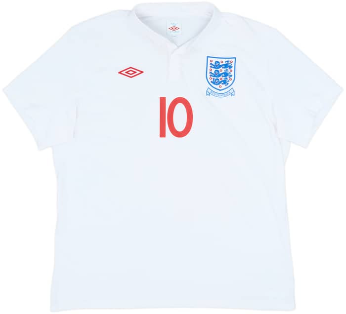 2009-10 England 'South Africa' Home Shirt Rooney #10 - 8/10 - (XL)
