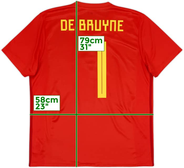 2018-19 Belgium Home Shirt De Bruyne #7 - 8/10 - (L)