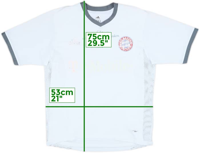 2002-03 Bayern Munich Player Issue Signed Away Shirt Scholl #7 - 3/10 - (M)