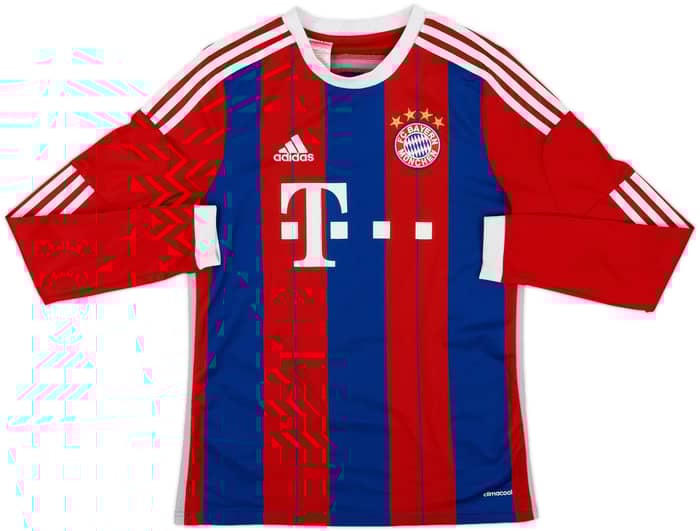 2014-15 Bayern Munich Home L/S Shirt Muller #25 - 8/10 - (XL.Boys)