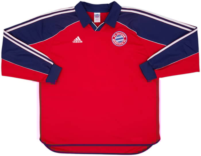 1999-01 Bayern Munich Player Issue Home L/S Shirt Elber #9 - 8/10 - (XL)