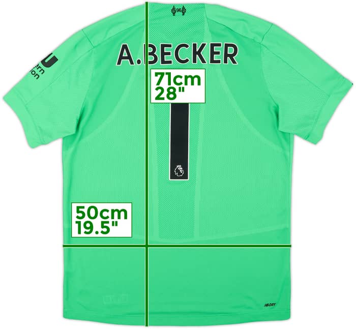 2019-20 Liverpool GK Shirt A.Becker #1 - 8/10 - (M)