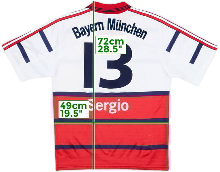 1998-00 Bayern Munich Away Shirt Sergio #13 - 9/10 - (S)