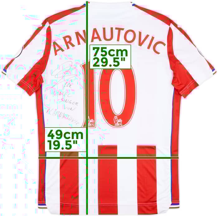 2017-18 Stoke City Signed Home Shirt Arnautovic #10 - 8/10 - (L)