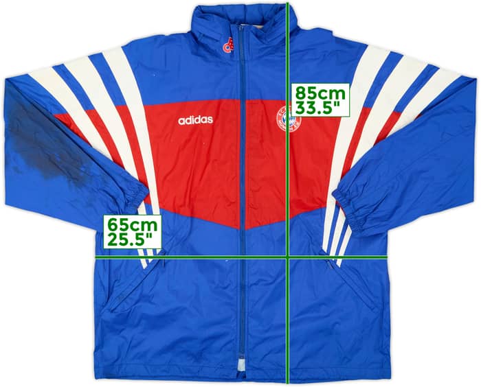 1995-96 Bayern Munich adidas Hooded Rain Jacket - 5/10 - (XL)