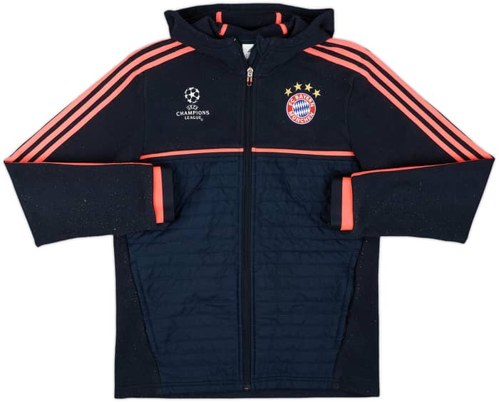 2015-16 Bayern Munich adidas CL Hooded Fleece Track Jacket - 8/10 - (M)