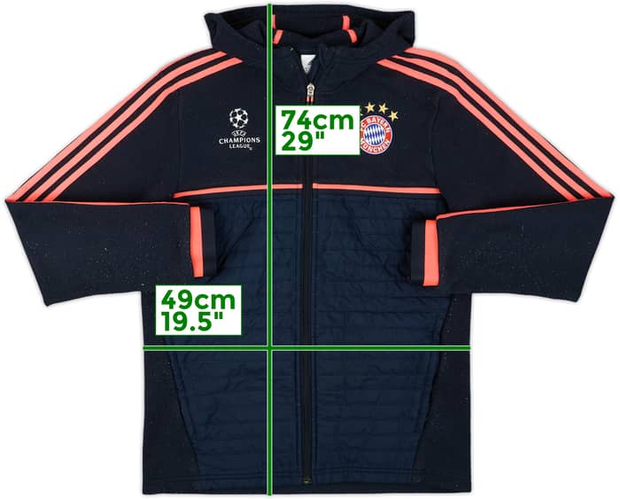 2015-16 Bayern Munich adidas CL Hooded Fleece Track Jacket - 8/10 - (M)