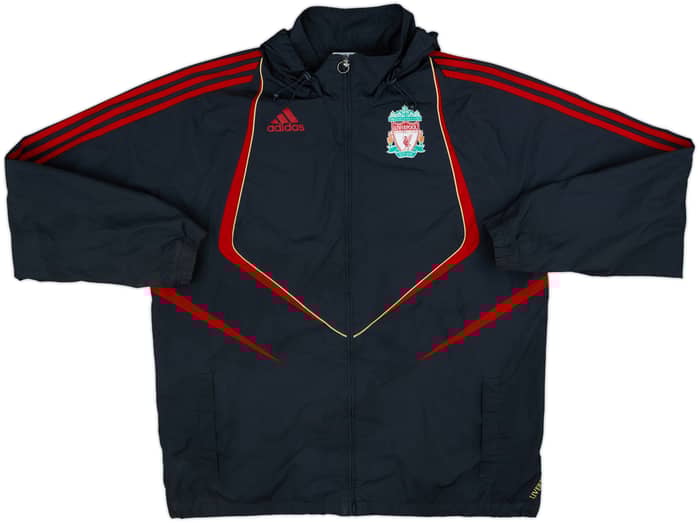 2008-09 Liverpool adidas Hooded Rain Jacket - 8/10 - (L)