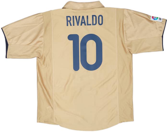 2001-03 Barcelona Away Shirt Rivaldo #10 - 8/10 - (L)
