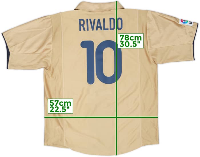 2001-03 Barcelona Away Shirt Rivaldo #10 - 8/10 - (L)