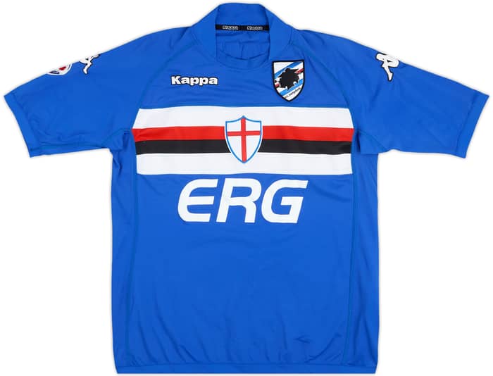 2004-05 Sampdoria Match Issue Home Shirt Carrozzieri #5