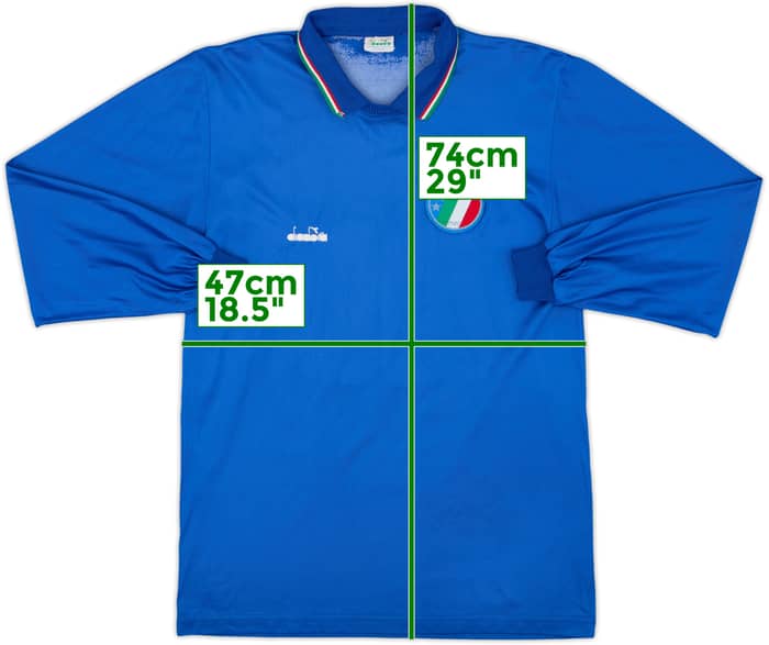 1986-91 Italy Home L/S Shirt #10 - 6/10 - (L)