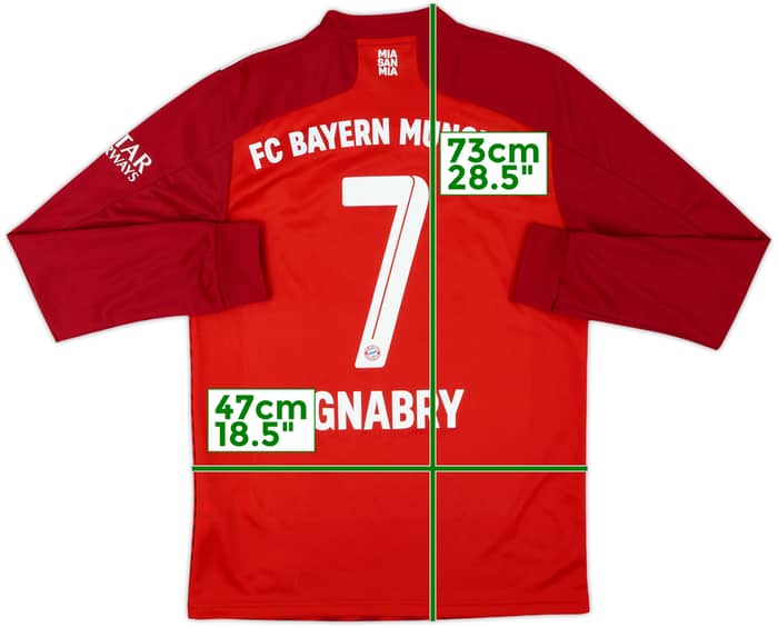 2021-22 Bayern Munich Home L/S Shirt Gnabry #7 - 8/10 - (S)