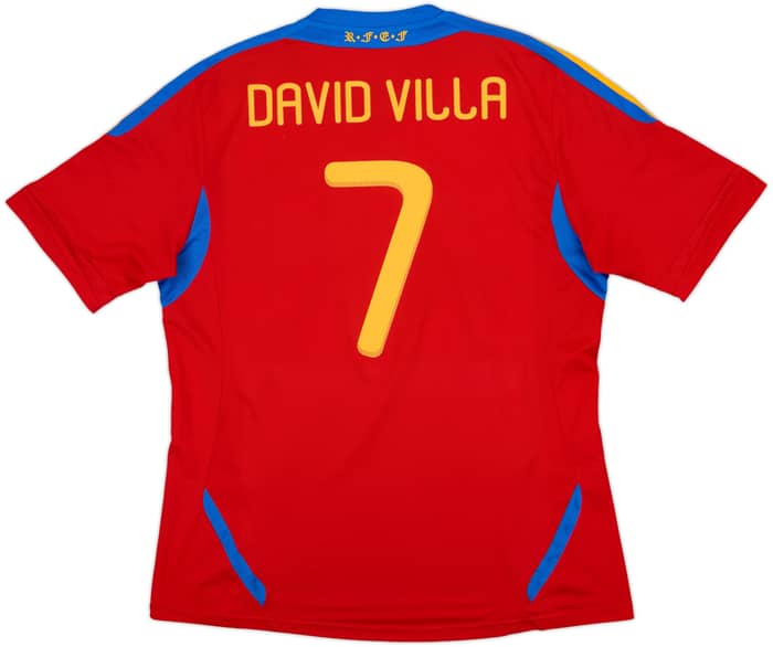 2009-10 Spain Home Shirt David Villa #7 - 10/10 - (XL)