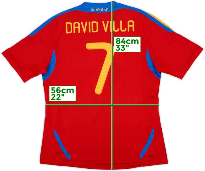 2009-10 Spain Home Shirt David Villa #7 - 10/10 - (XL)