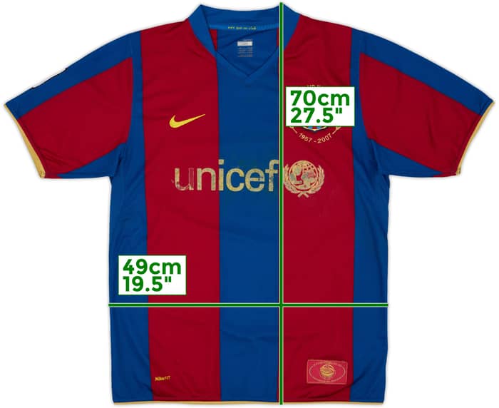 2007-08 Barcelona Home Shirt - 4/10 - (M)