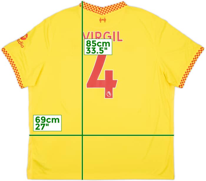 2021-22 Liverpool Third Shirt Virgil #4 - 10/10 - (3XL)