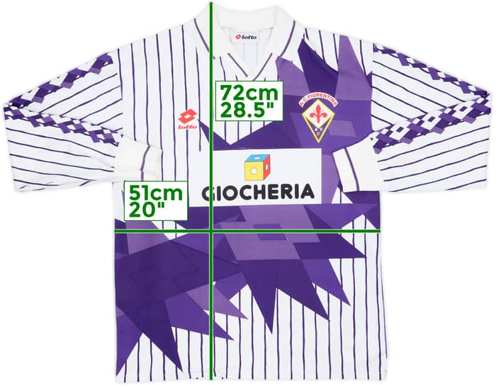 1991-92 Fiorentina Away L/S Shirt - 7/10 - (M)