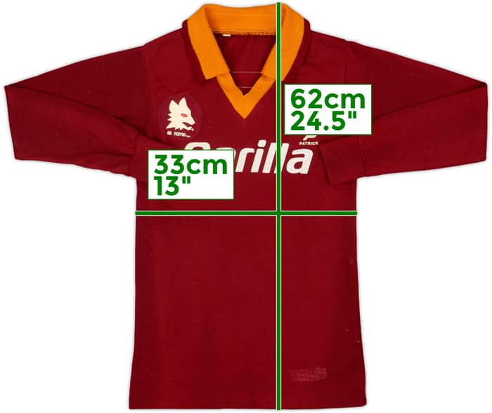1982-83 Roma Home L/S Shirt #5 - 8/10 - (M.Boys)