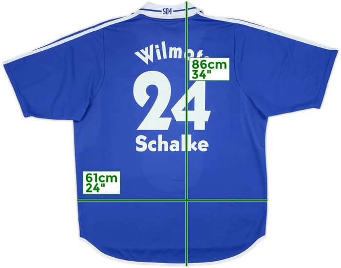 2001-02 Schalke Home Shirt Wilmots #24 - 6/10 - (XL)
