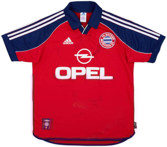1999-01 Bayern Munich Signed Home Shirt - 9/10 - (XL.Boys)
